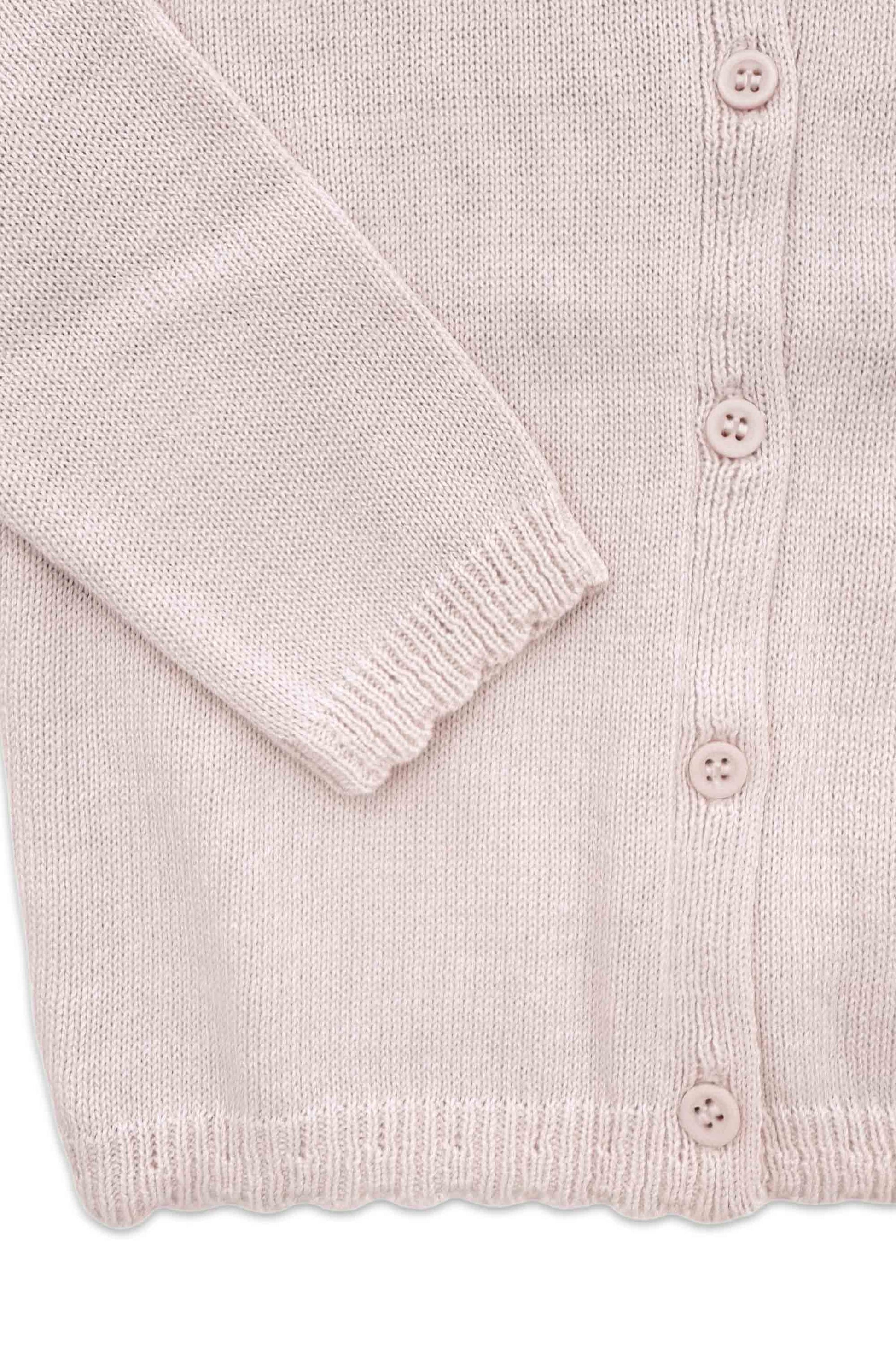Cardigan Infantil em Tricô Rosa para Meninas — foto 4