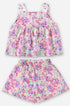 Conjunto Infantil Menina com Blusa e Short em Estampa Floral — foto 3