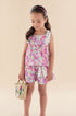 Conjunto Infantil Menina com Blusa e Short em Estampa Floral — foto 1