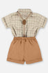 Conjunto Bebê Body Xadrez Bermuda com Suspensórios — foto 3