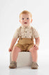 Conjunto Bebê Body Xadrez Bermuda com Suspensórios — foto 1