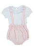 Conjunto para Bebê Body Branco e Romper Farm Rosa — foto 1