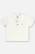 Conjunto Bebê Menino Camiseta Gola Padre Bermuda Jeans — foto 4