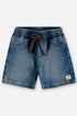 Conjunto Bebê Menino Camiseta Gola Padre Bermuda Jeans — foto 5