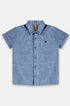 Conjunto Infantil Menino Alfaiataria Camisa e Bermuda Azul Marinho — foto 4