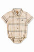 Conjunto Bebê Menino com Camisa Xadrez e Bermuda Sarja — foto 3