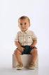 Conjunto Bebê Menino com Camisa Xadrez e Bermuda Sarja — foto 1