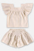 Conjunto Infantil Menina Blusa e Shorts Tecido Off White — foto 3