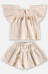 Conjunto Infantil Menina Blusa e Shorts Tecido Off White — foto 2