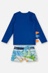 Conjunto Infantil Menino Camiseta e Sunga Boxer com UV Estampa Dinossauro — foto 2