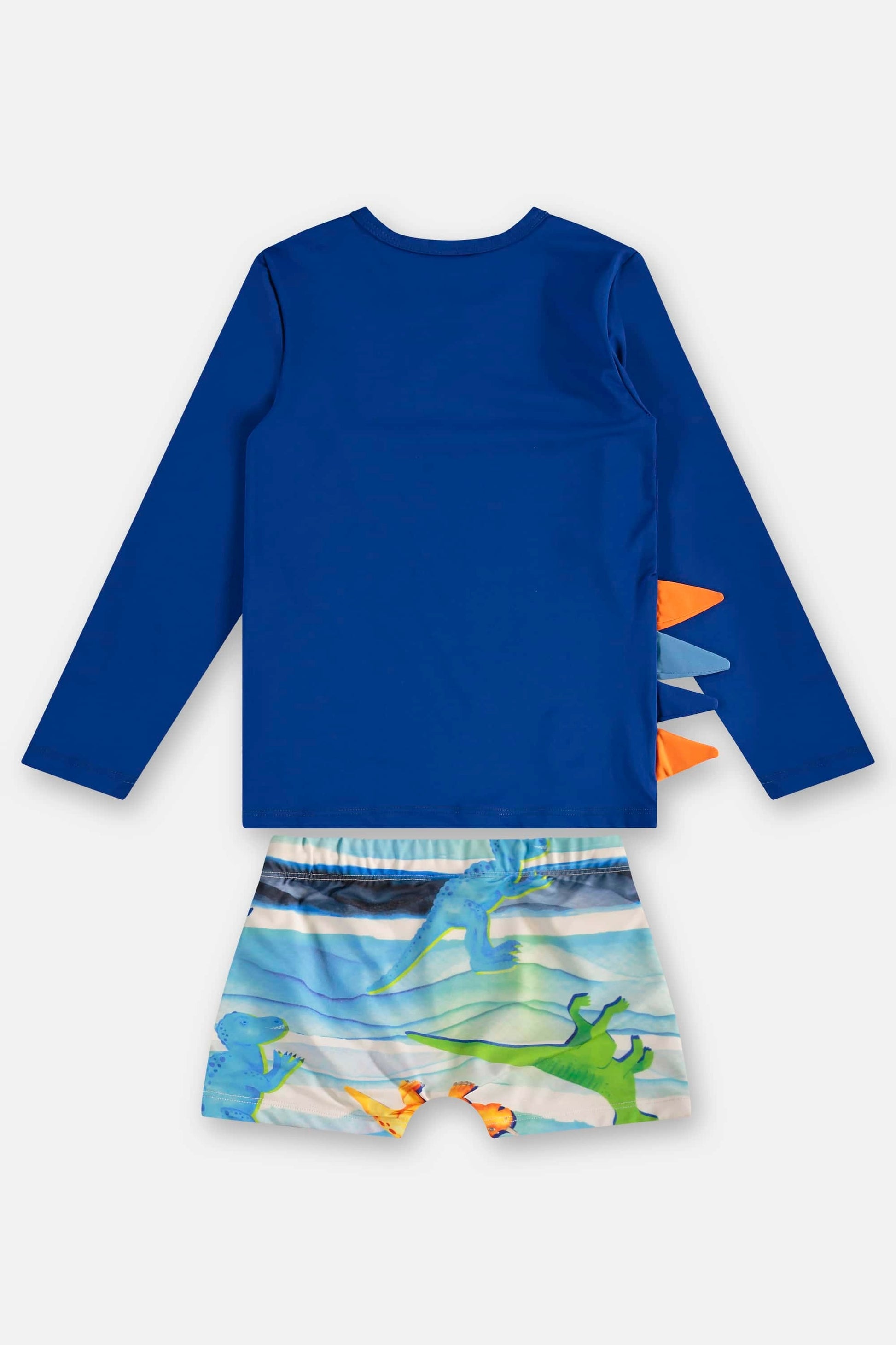 Conjunto Infantil Menino Camiseta e Sunga Boxer com UV Estampa Dinossauro — foto 2