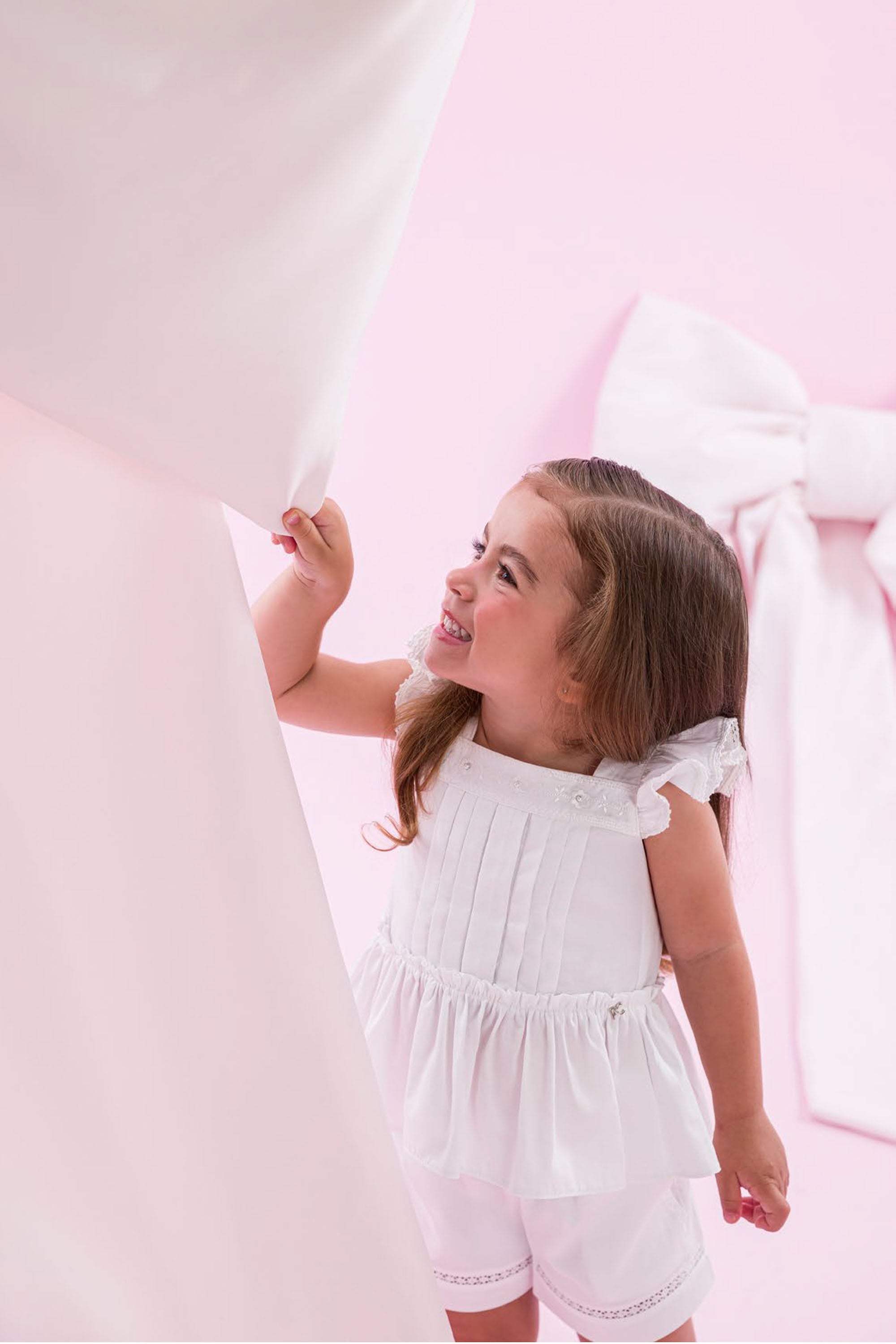Conjunto Menina Infantil Branco Verão Reveillon — foto 2