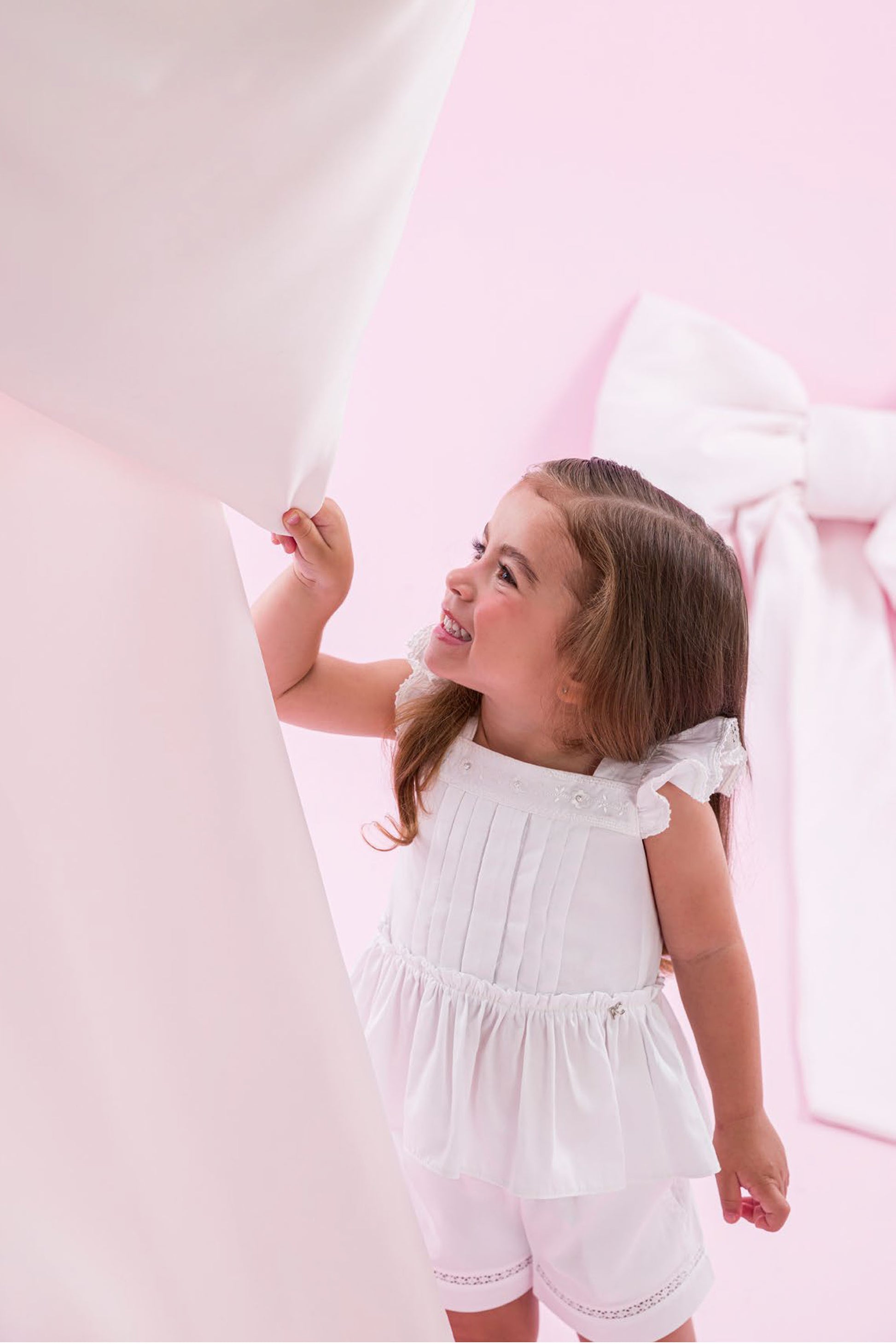 Conjunto Menina Infantil Branco Verão Reveillon — foto 2