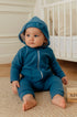 Conjunto Bebê Menino Soft Casaco e Calça Azul Médio — foto 3