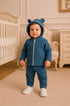 Conjunto Bebê Menino Soft Casaco e Calça Azul Médio — foto 1