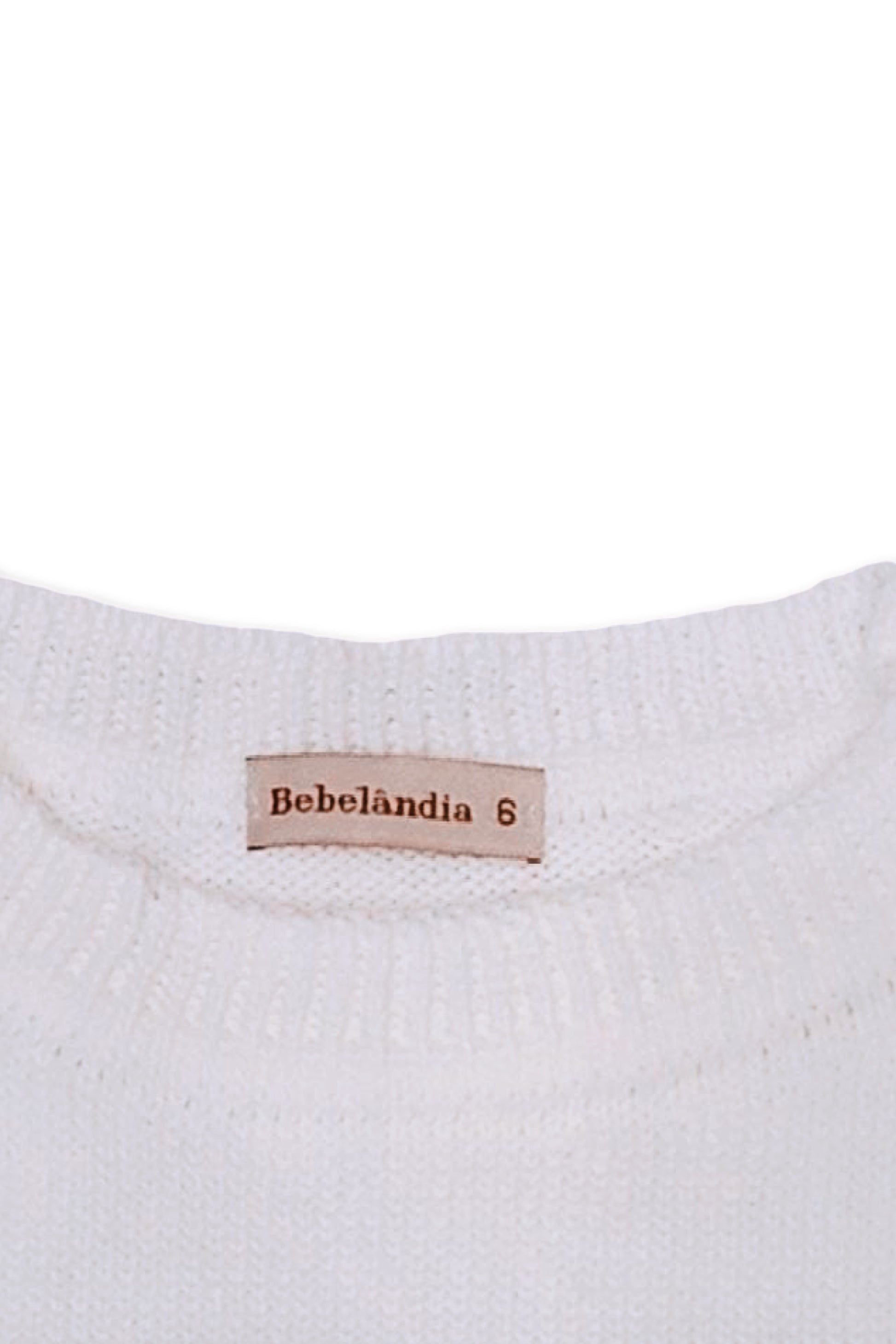 Colete em Tricot Infantil Listrado Lurex Branco para Meninas