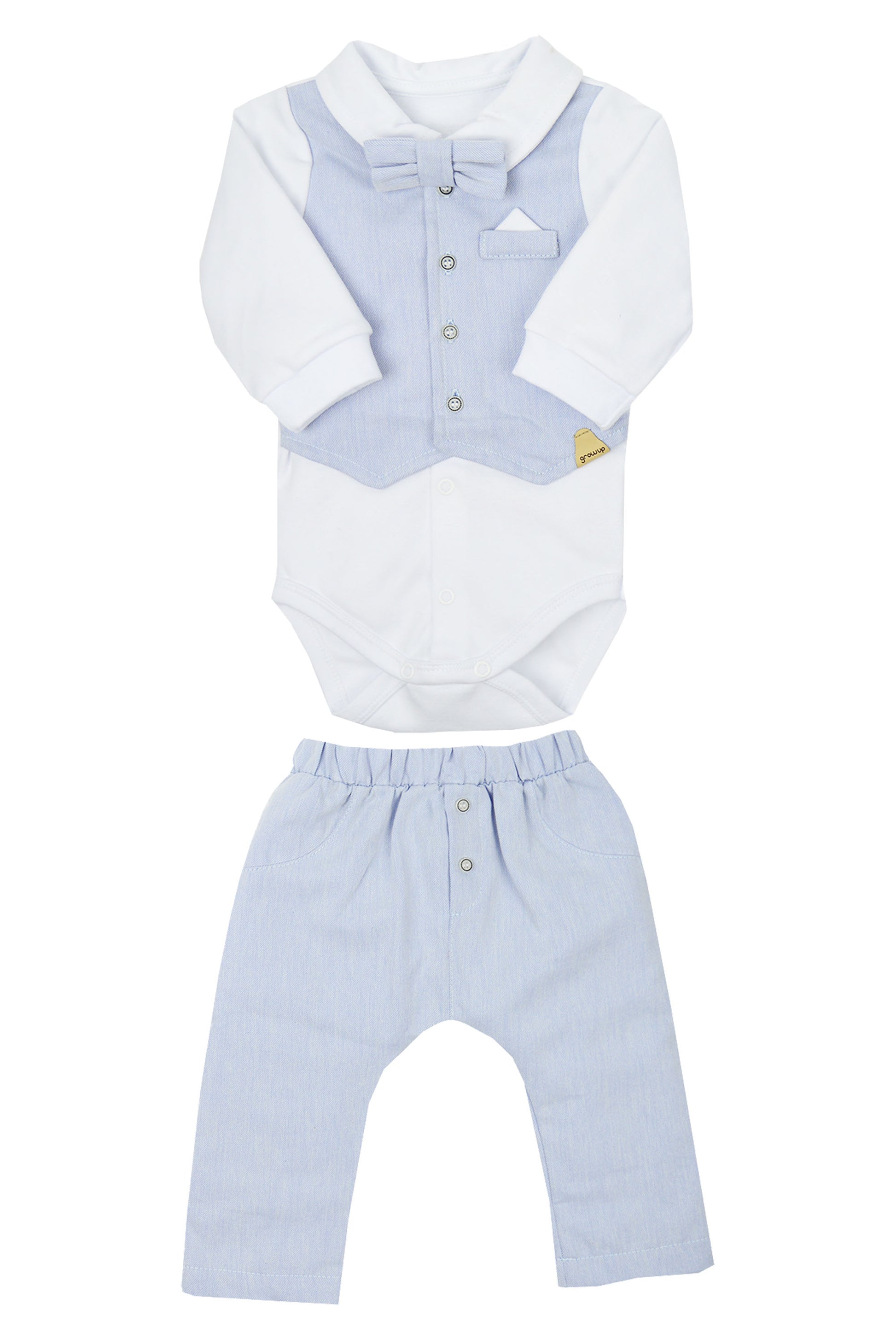 Conjunto Body Colete Calça e Gravata Blue Ocean — foto 1