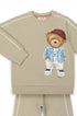 Conjunto Infantil Moletom Menino Urso Bege — foto 3