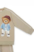 Conjunto Infantil Moletom Menino Urso Bege — foto 5