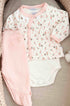 Conjunto para Bebê Algodão Egípcio Estampa Ursinhas Rosa — foto 4