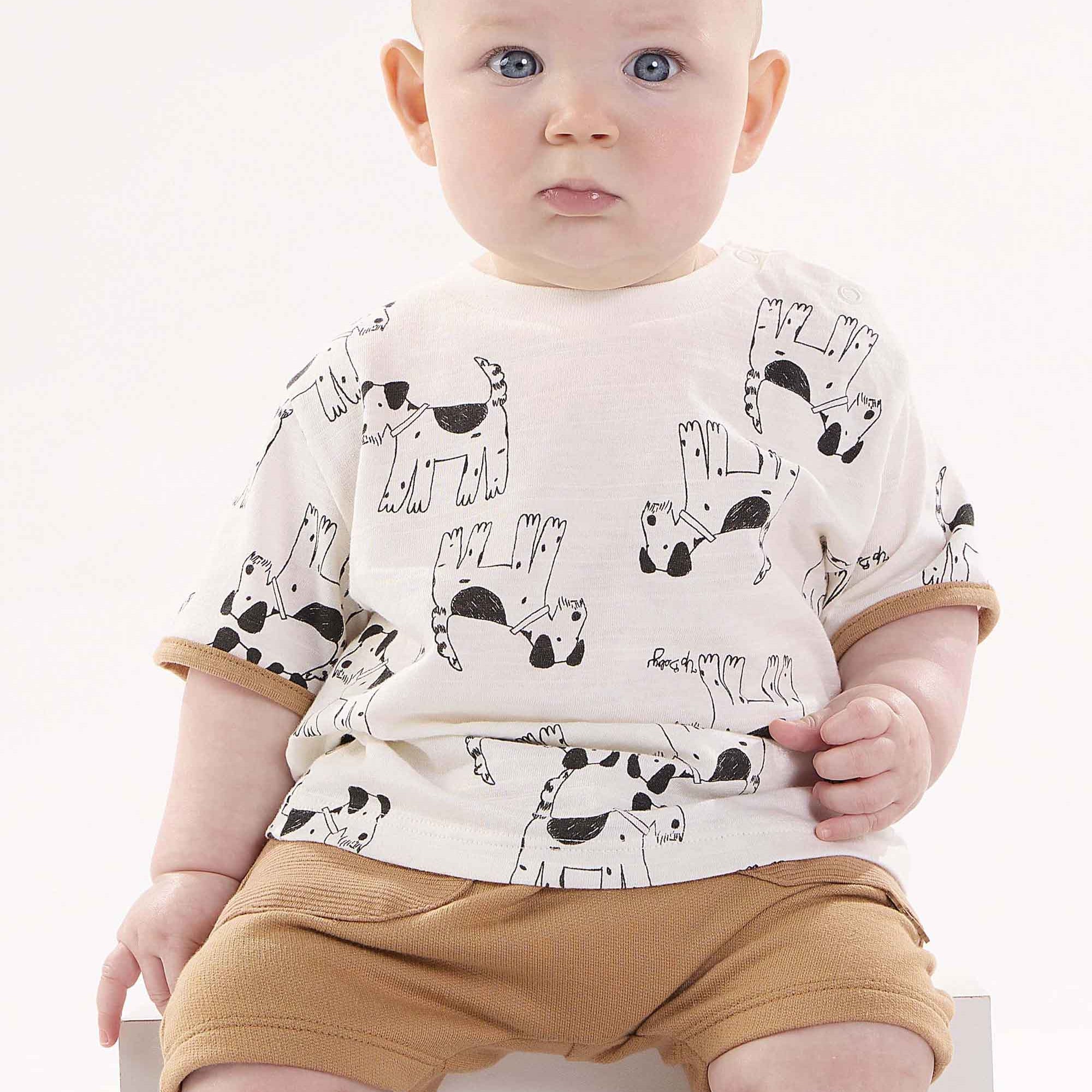 Conjunto para Bebê Camiseta e Bermuda Dogs — foto 1