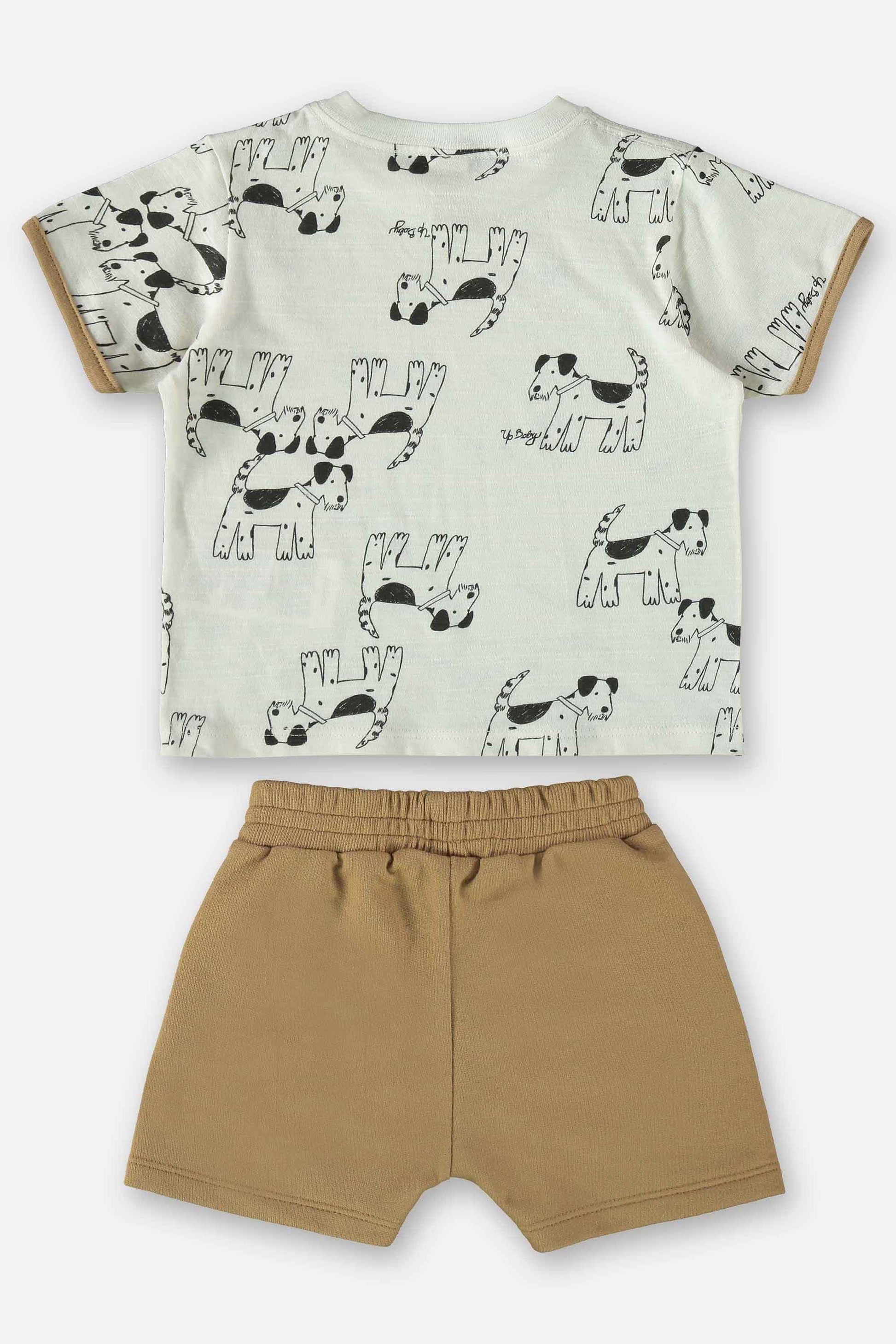 Conjunto para Bebê Camiseta e Bermuda Dogs — foto 3