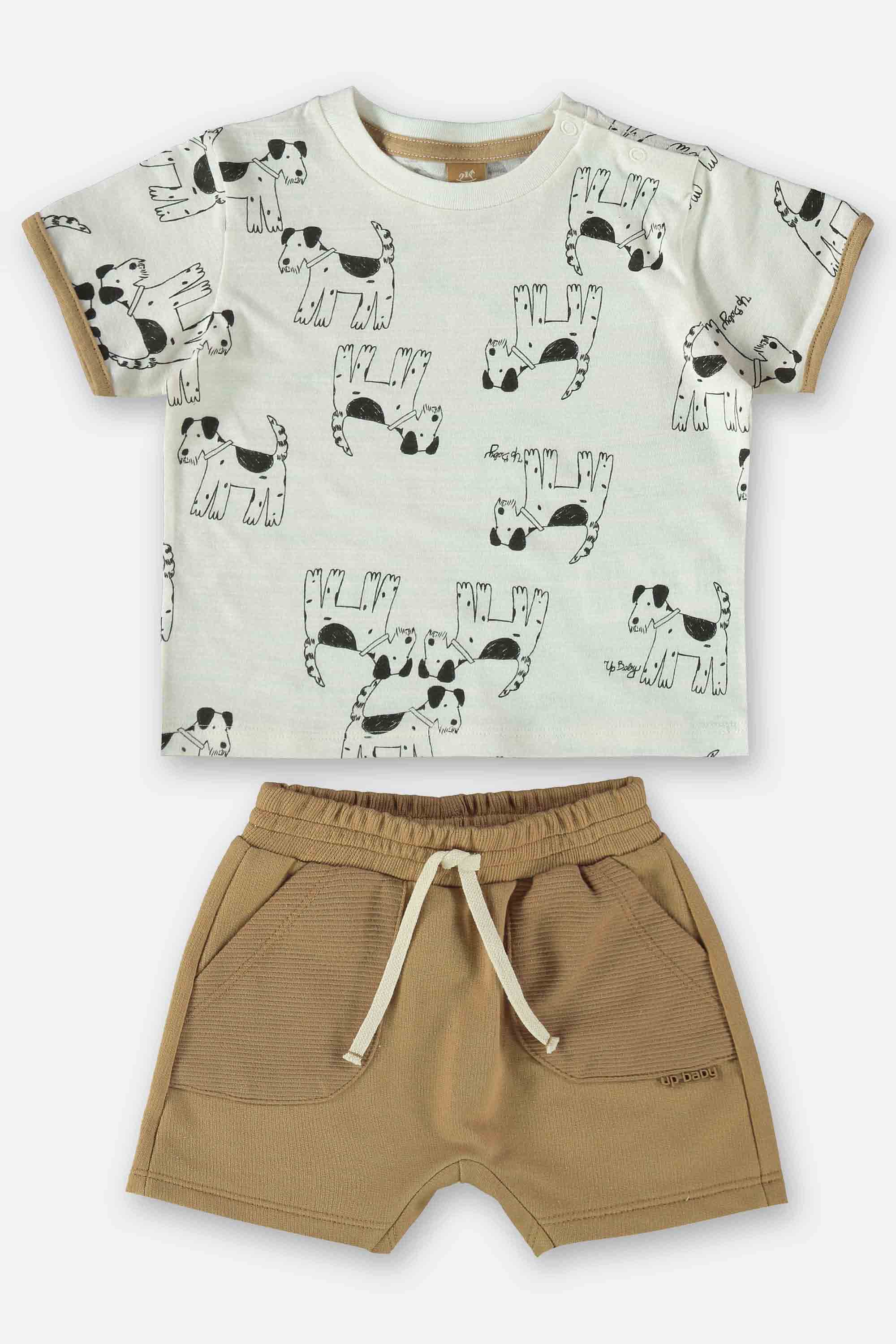 Conjunto para Bebê Camiseta e Bermuda Dogs — foto 2