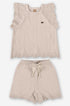 Conjunto Blusa e Shorts em Tricô Cor Baunilha — foto 2