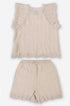 Conjunto Blusa e Shorts em Tricô Cor Baunilha — foto 3