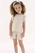 Conjunto Blusa e Shorts em Tricô Cor Baunilha — foto 1