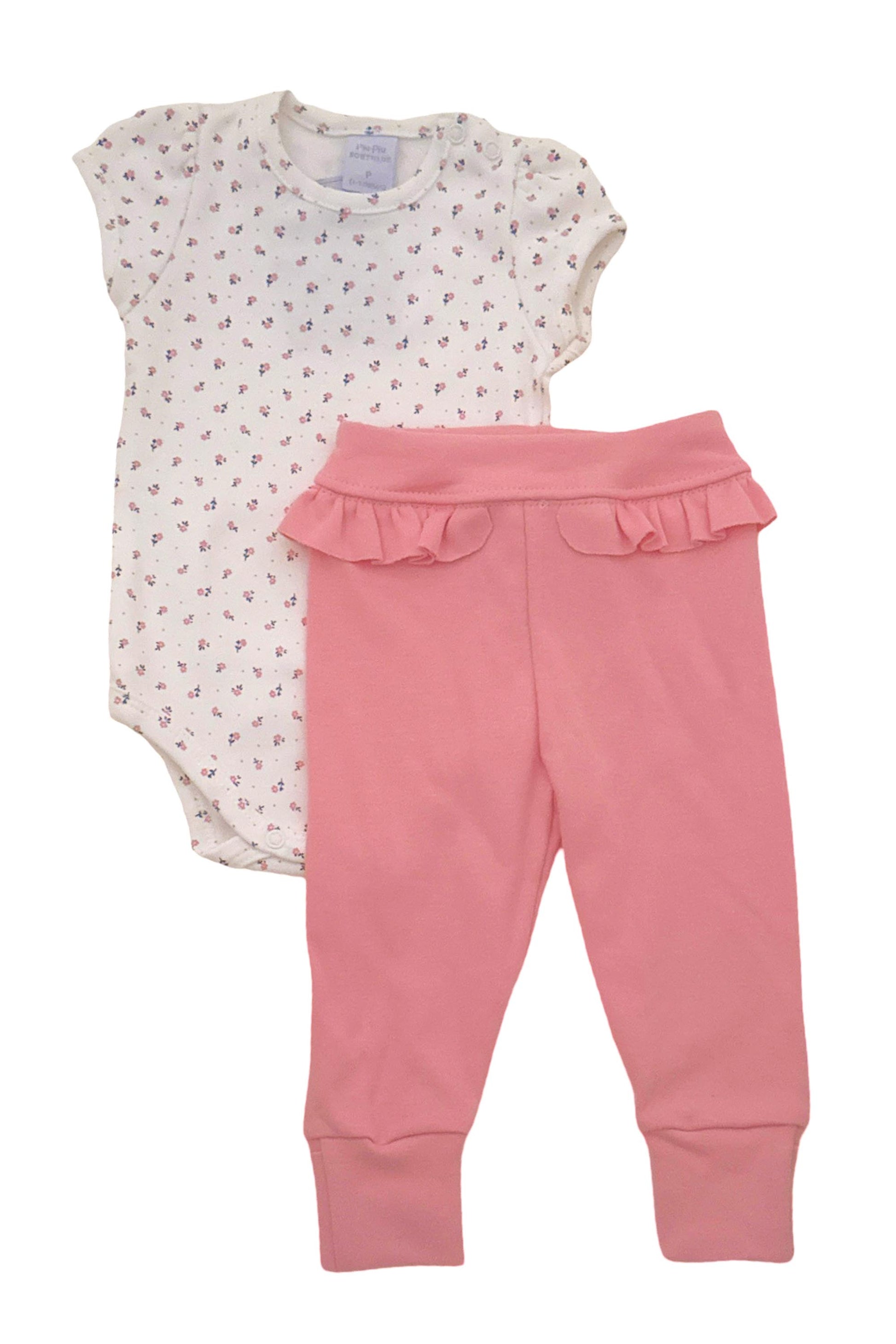 Conjunto Bebê Menina Body e Calça Floral Margarida Algodão Egípcio — foto 2