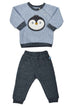Conjunto Infantil Peluciado Pinguim Azul — foto 3