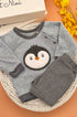 Conjunto Infantil Peluciado Pinguim Azul — foto 2