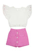 Conjunto Infantil Cropped e Shorts Saia Gelato — foto 3