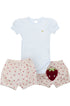 Conjunto Bebê Menina Body e Shorts Morango — foto 3