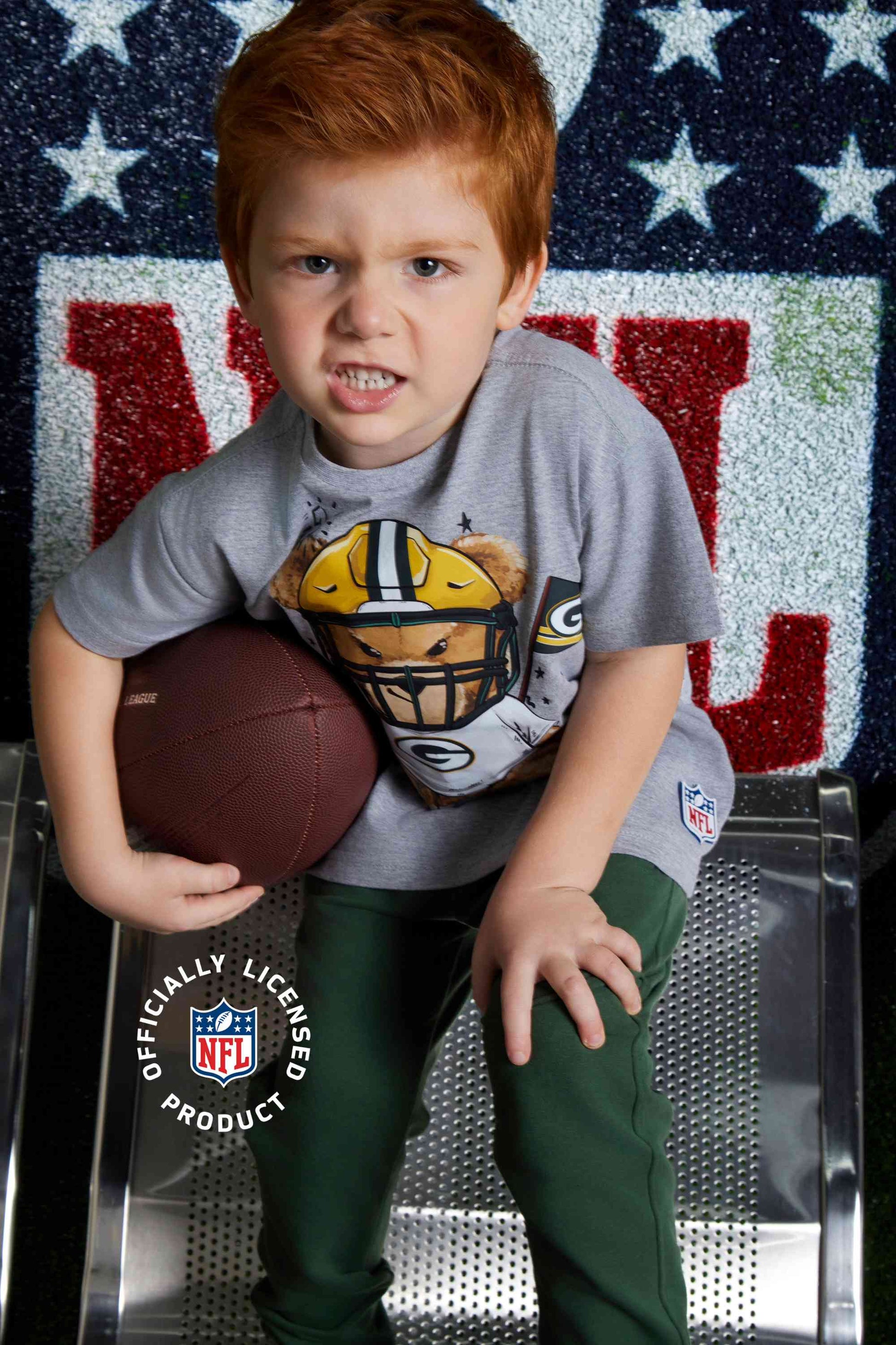 Camiseta de Futebol Americano Infantil NFL Patriots Estampa Teddy — foto 1
