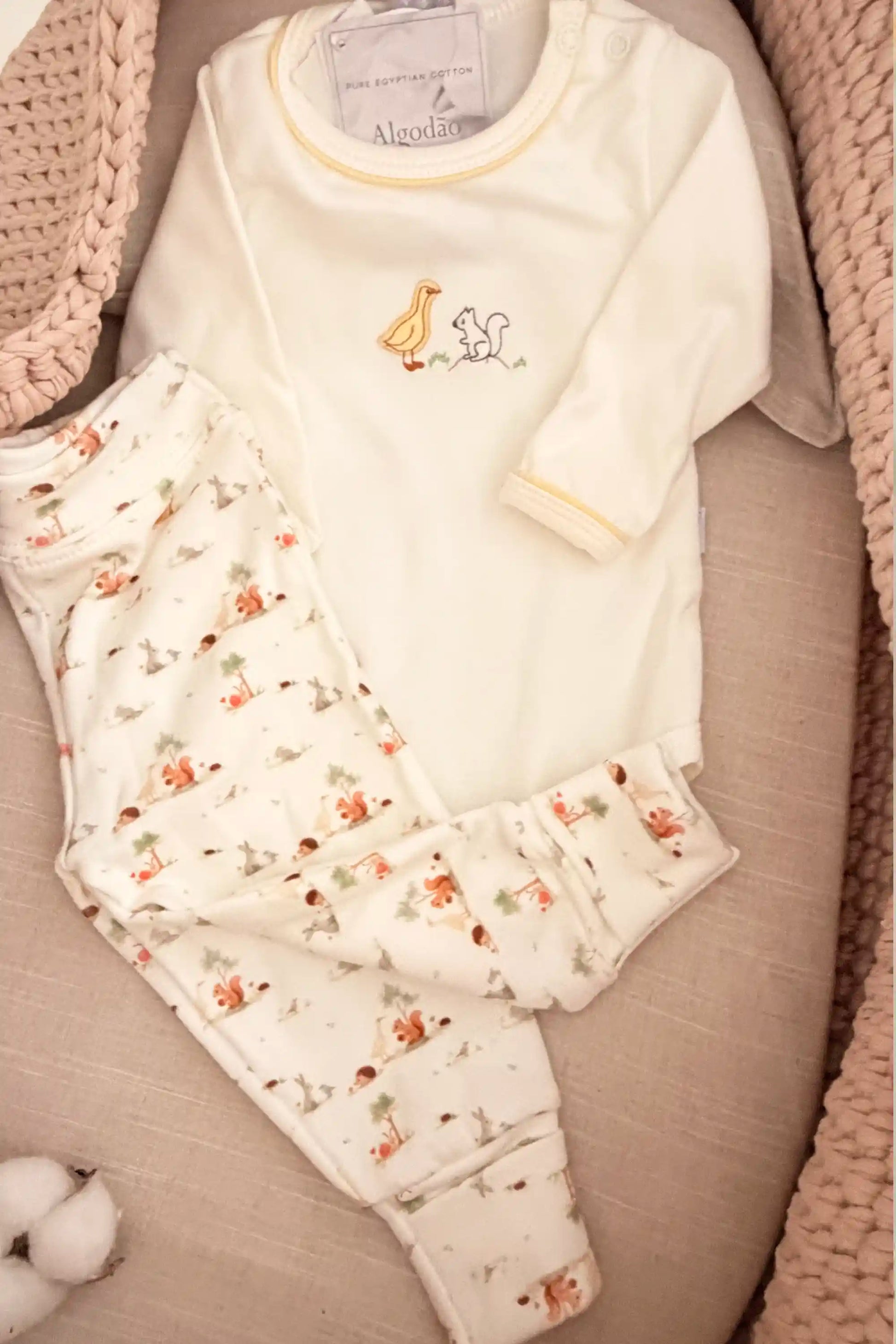 Conjunto Bebê Unissex Algodão Egípcio com Punho Pé Reversível — foto 3