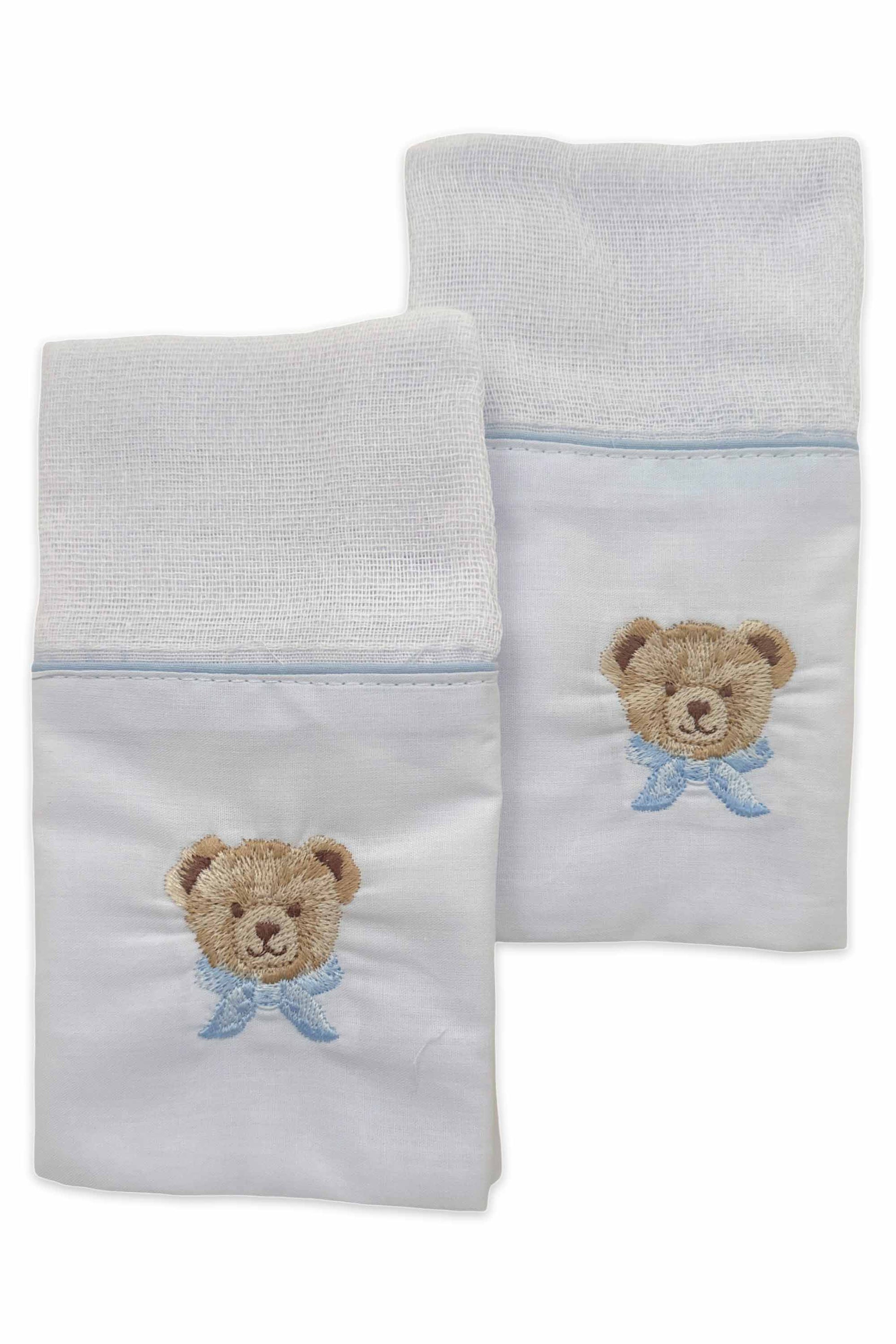 Kit 2 Fraldas de Boca Bordado Urso Encantado — foto 1
