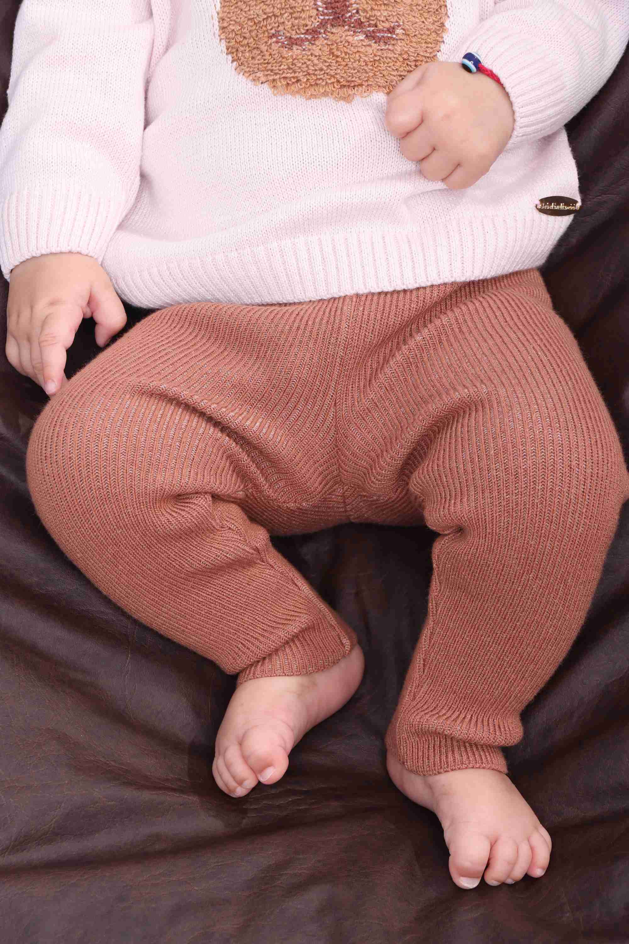 Legging Infantil em Tricot Doce de Leite para Meninas — foto 2