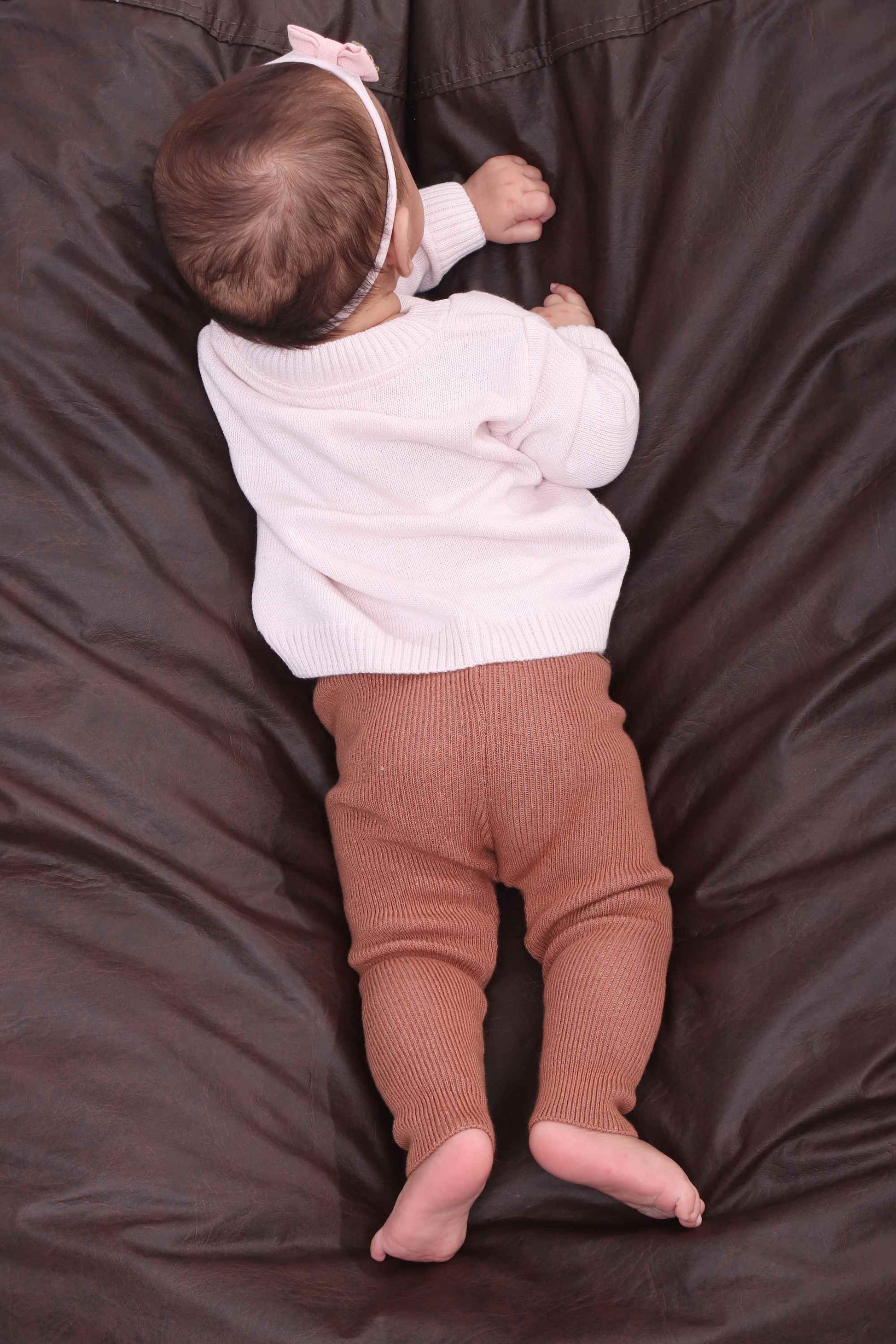 Legging Infantil em Tricot Doce de Leite para Meninas — foto 3