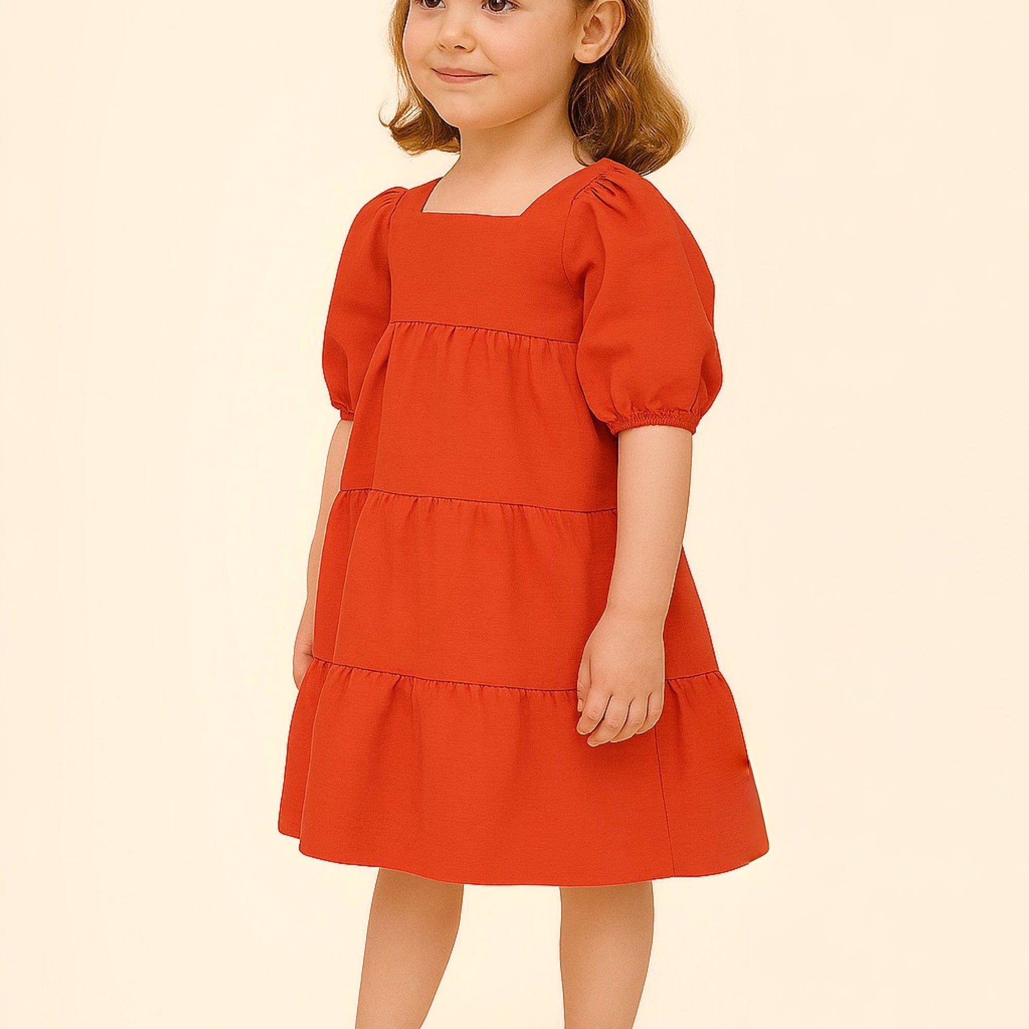 Vestido Infantil Isabela Terracota — foto 1