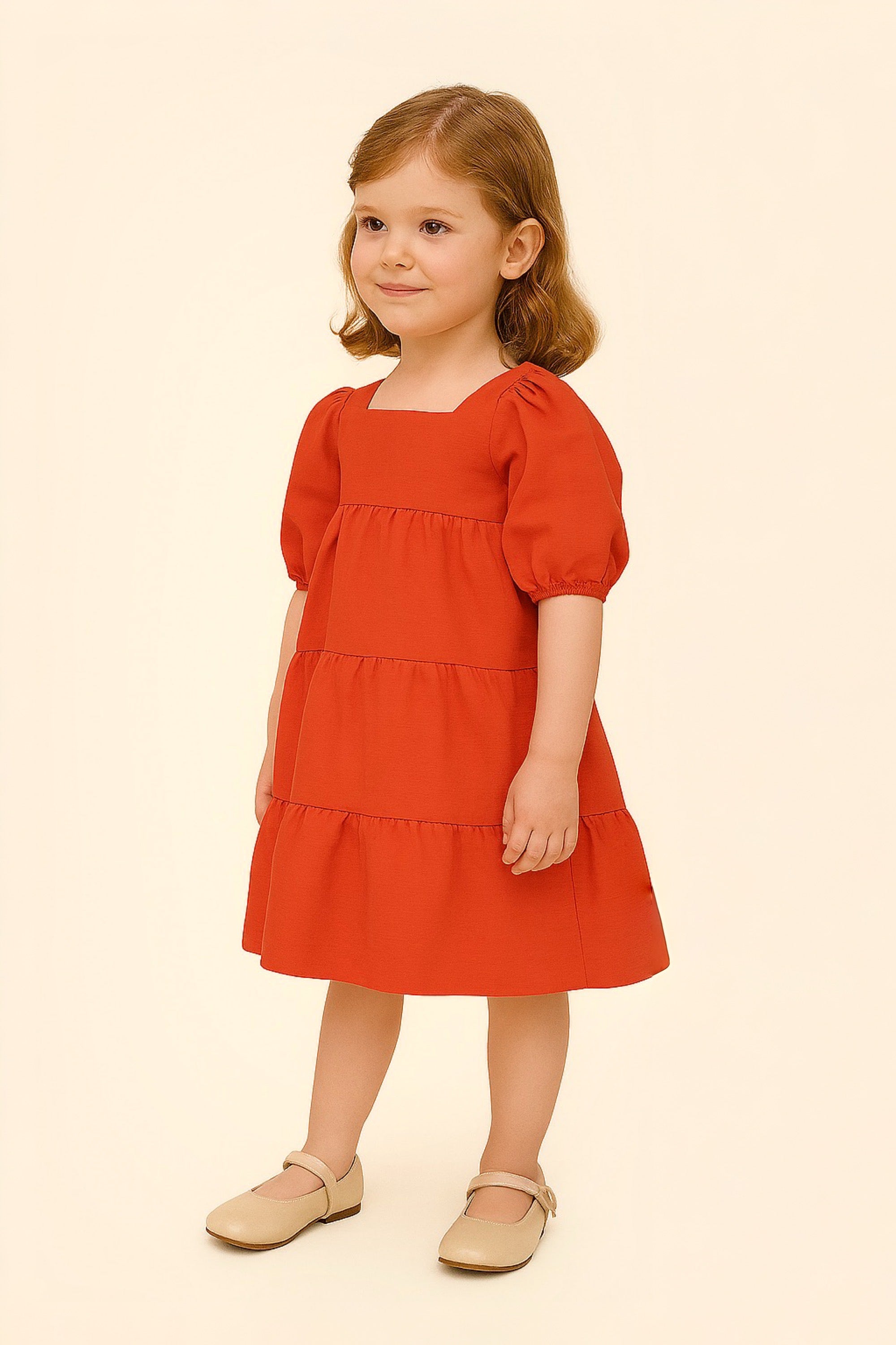 Vestido Infantil Isabela Terracota — foto 1