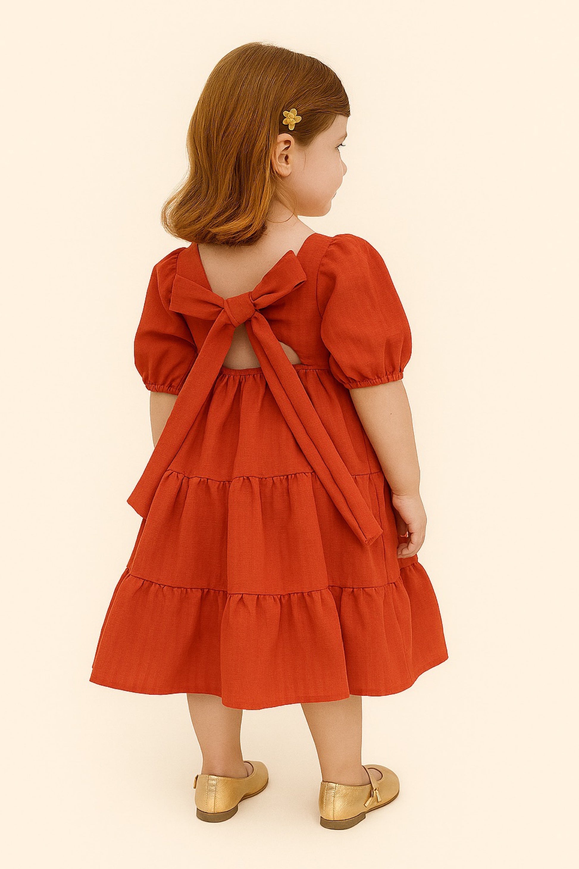 Vestido Infantil Isabela Terracota — foto 2