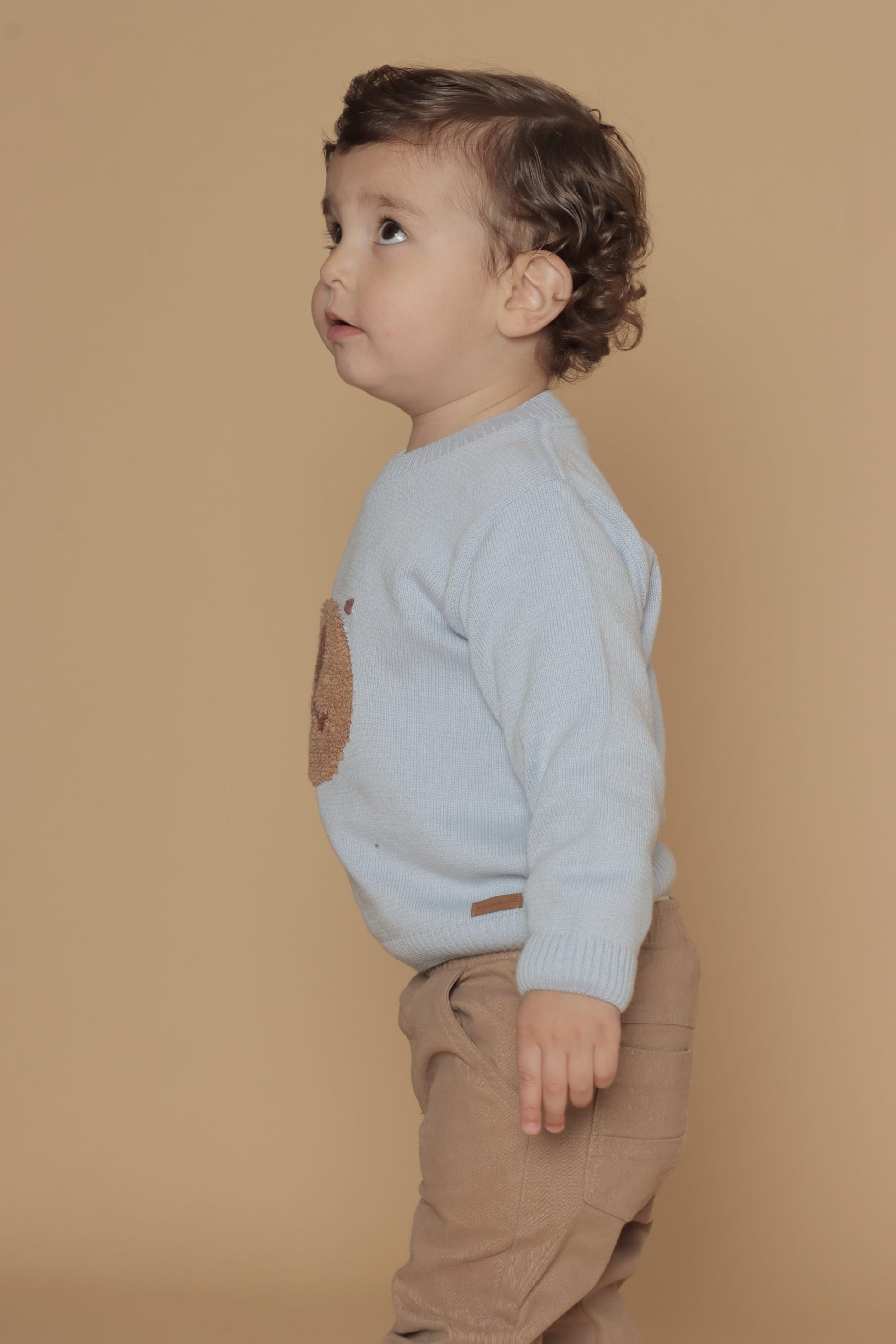 Malha em Tricot Infantil Ursinho Azul para Meninos — foto 4