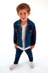 Jaqueta Infantil Jeans com Mangas em Moletom — foto 1