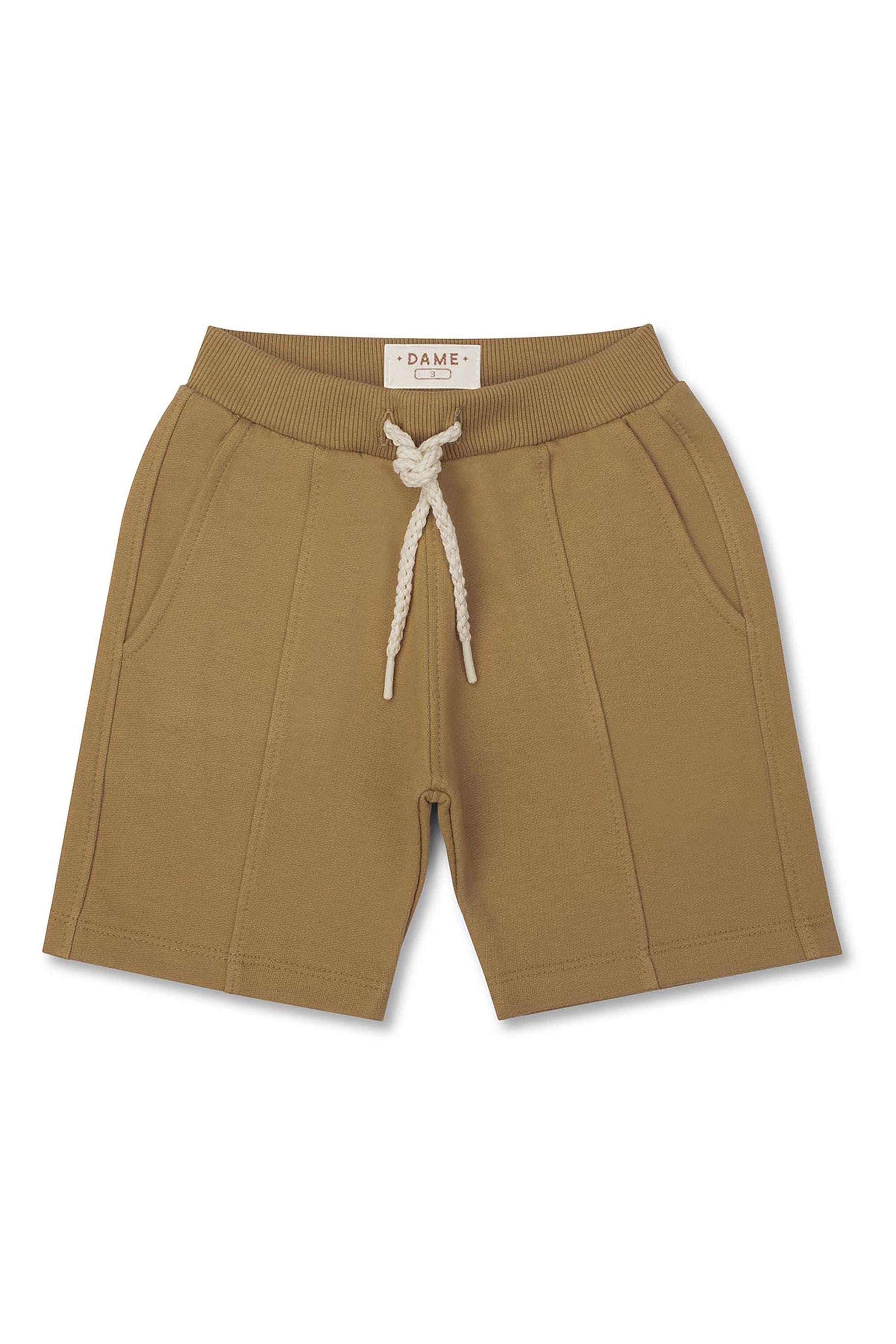 Bermuda Moletom Básica Infantil Ocre