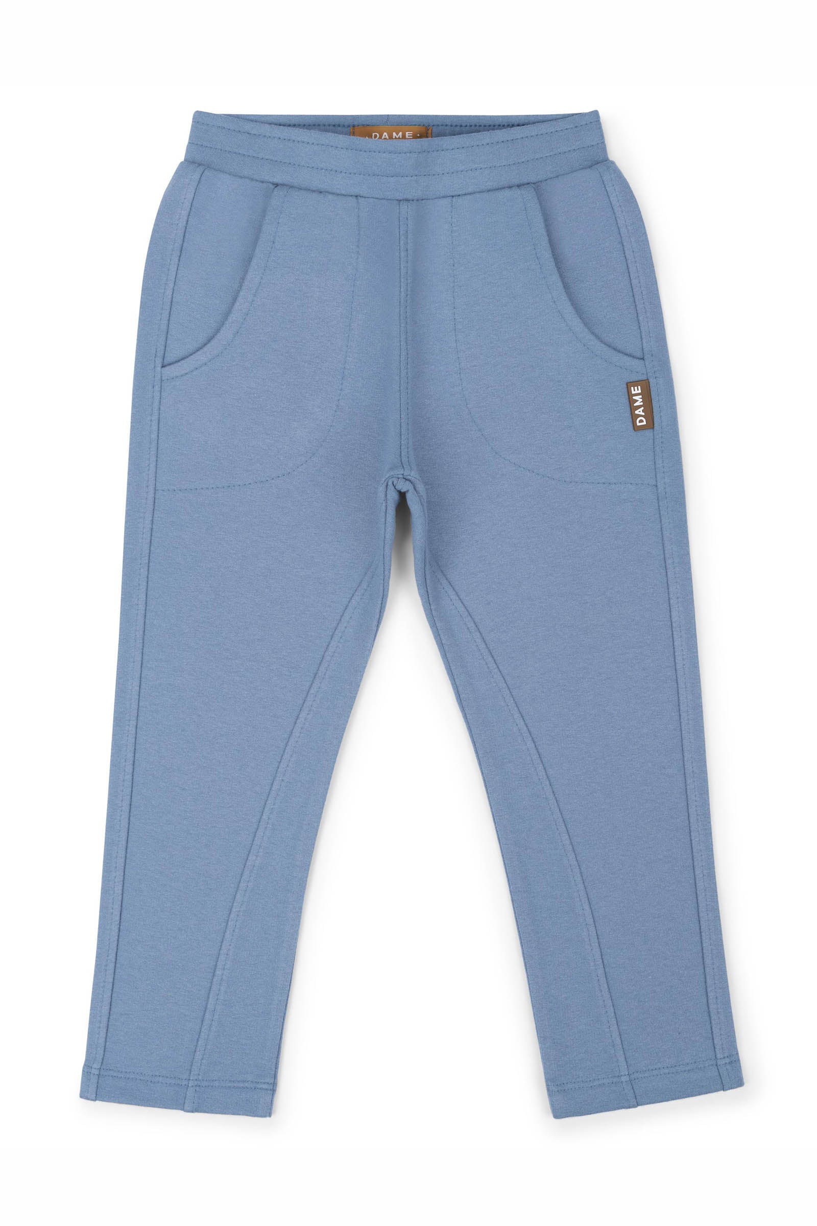 Calça Infantil Moletom Jogger Azul Denim — foto 1