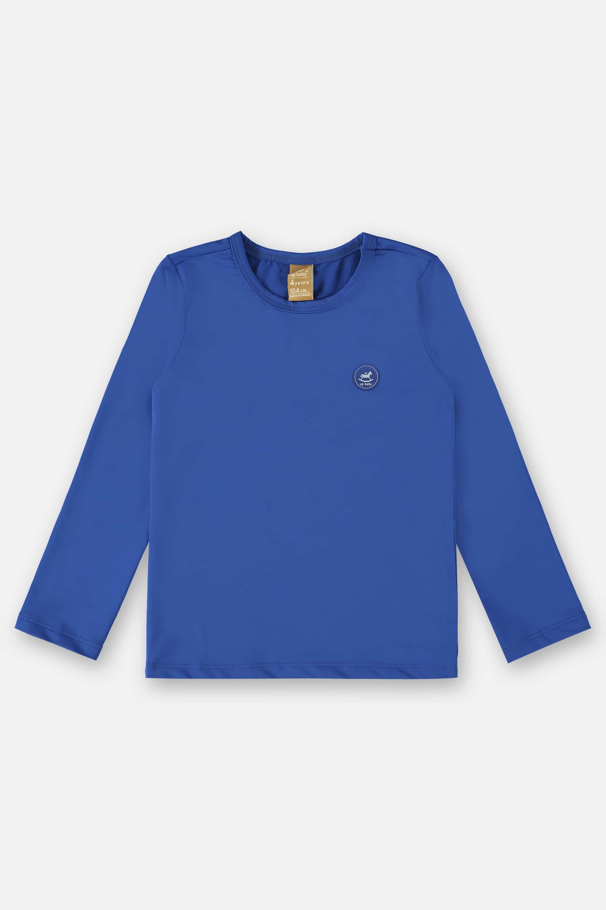 Blusa Manga Longa UV Infantil Azul Royal