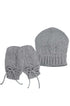 Kit de Gorro e Luva em Tricô para Recém Nascido Cor Cinza — foto 1