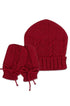 Kit Gorro e Luva em Tricô para Recém Nascido Vermelho — foto 1